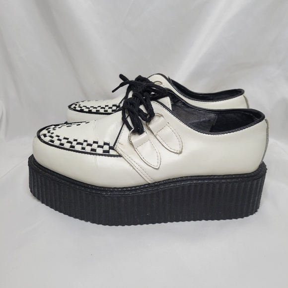 Demonia black & white contrast platform oxfords - Picture 15 of 16